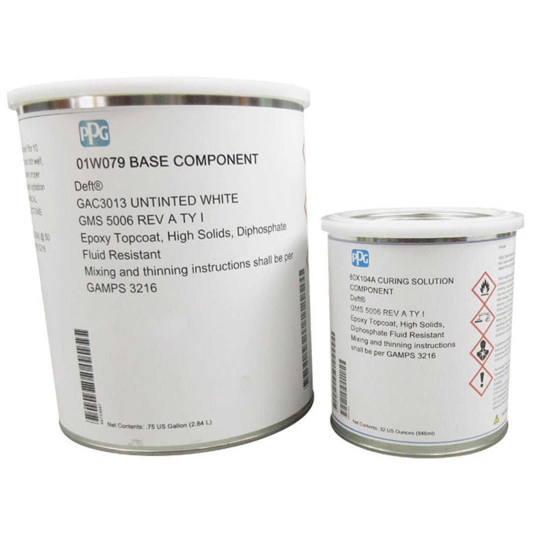 PPG® Deft® 01W079 FS#17925 White GMS 5006 Type I/207-9-475 Specs High-Solids Epoxy Topcoat - Gallon Kit