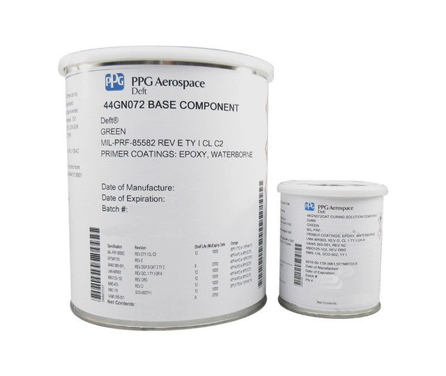 PPG® Deft® 44GN072 Green MIL-PRF-85582 TY I CL C2 Spec Chromate Water Reducible Epoxy Primer - Quart Kit