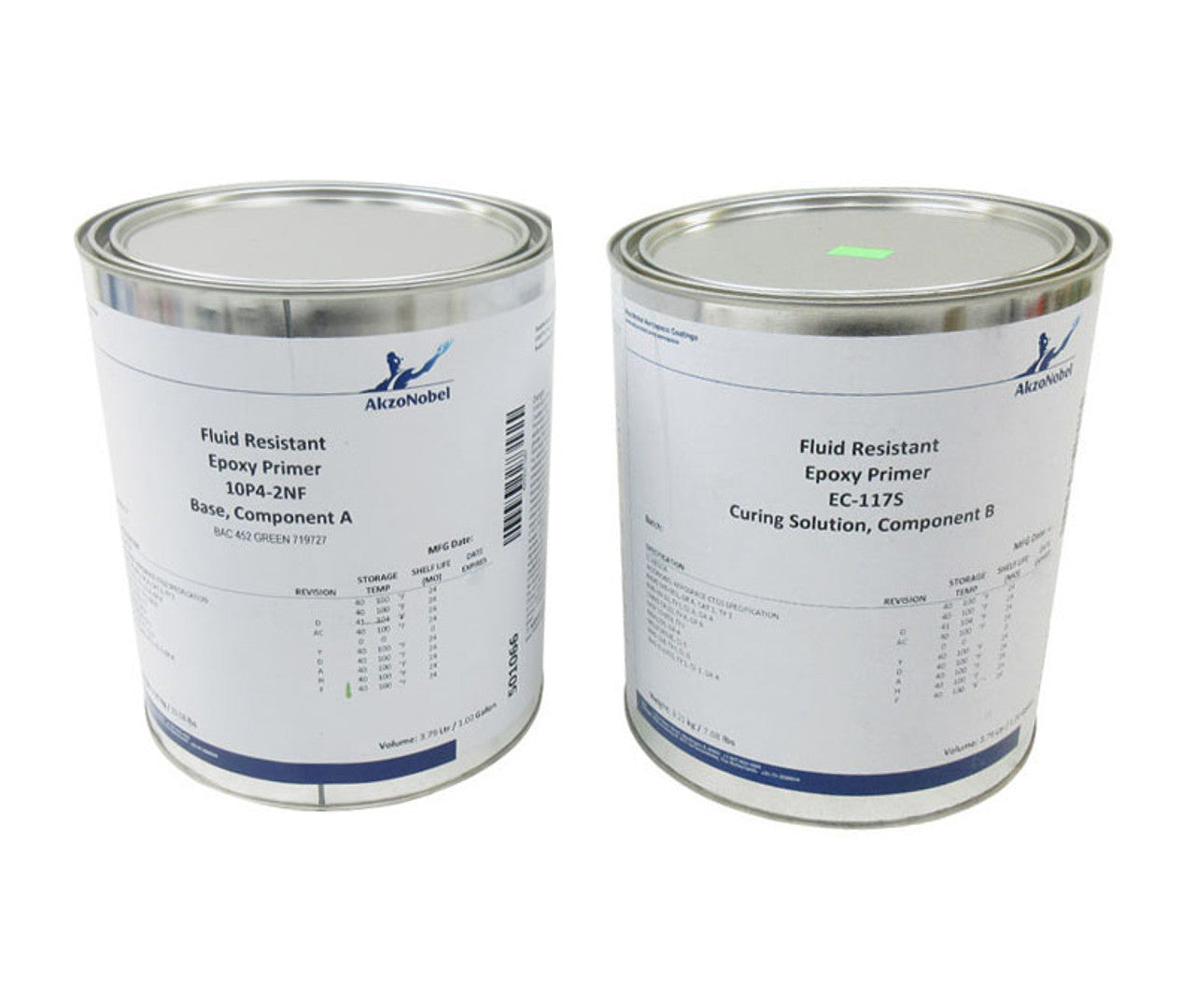 AkzoNobel 10P4-2NF/EC-117S BAC 452 Green BMS10-11 Type I, Class A, Grade A Spec Fluid Resistant Epoxy Primer - 2-Gallon Kit