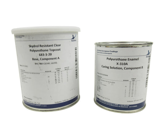 AkzoNobel 683-3-20/X-310A Clear BAC900 BAC5710 Type 41 BMS10-152 Spec Skydrol® Resistant Polyurethane Topcoat - 1.5 Quart Kit
