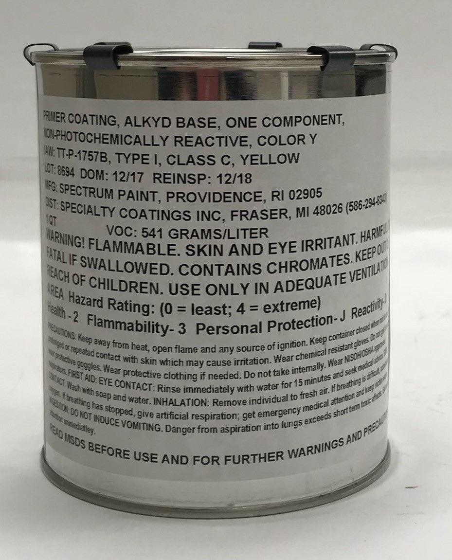 TT-P-1757B, TYPE I, CLASS C-GL – Specialty Coatings Inc.