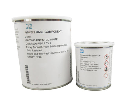 PPG® Deft® 01W079 FS#17925 White GMS 5006 Type I/207-9-475 Specs High-Solids Epoxy Topcoat - Quart Kit