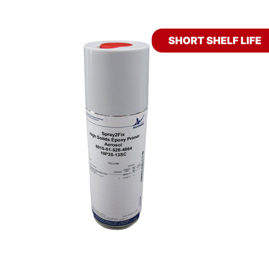 (SHORT SHELF LIFE) AkzoNobel 10P20-13/EC-213 Yellow MIL-PRF-23377 Type I Class II Spec Spray2Fix High-Solids Epoxy Primer Coating Kit - 400 mL Aerosol Can