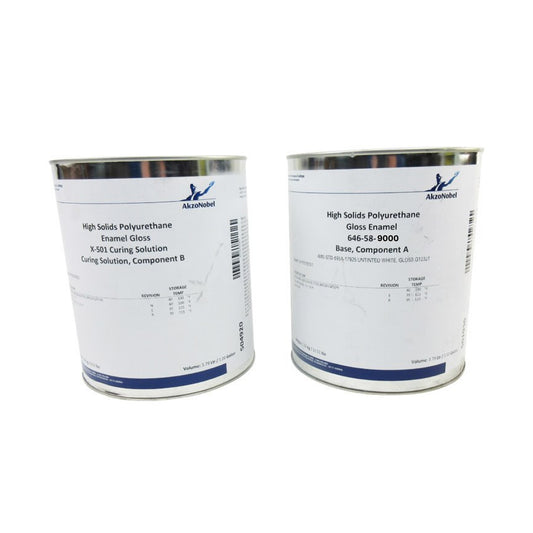 AkzoNobel 646-58-9000/X-501, High Solids Polyurethane Topcoat - Mil-PRF-85285F, Type I, Class H/MMS-420/DPM 6330-1, Gloss Clear- 2 gallon kit