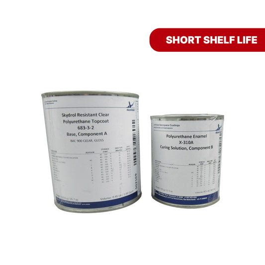 (SHORT SHELF LIFE) AkzoNobel 683-3-2/X-310A Clear BAC 900 BAC 5710 Type 41, AF Spec Skydrol® Resistant Polyurethane Topcoat - 1.50 Quart Kit