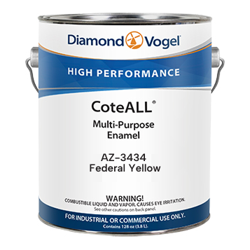 CoteAll Multi-Purpose Alkyd Enamel Top Coat, Federal Yellow, AZ-3434 - 1 Gallon