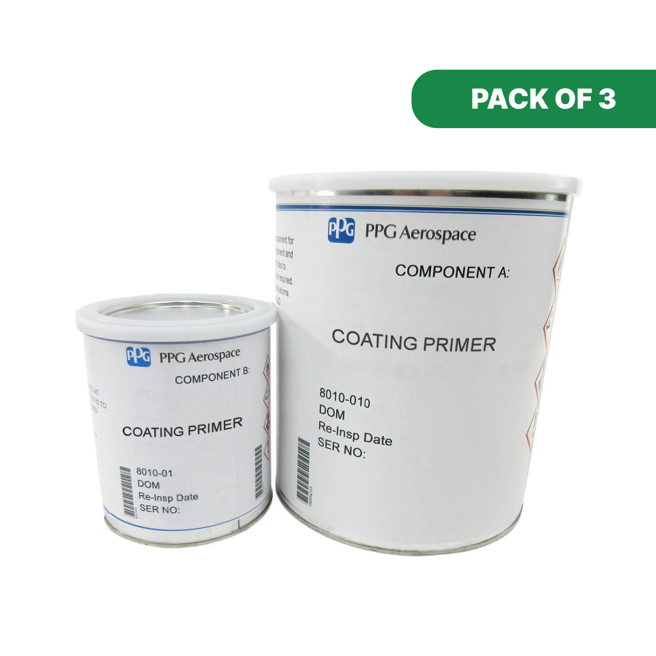 PPG® Deft® 01-BK-039 FS#17038 Gloss Black GMS 5006 Type I Spec High Solids Epoxy Topcoat - Quart Kit (Pack of 3)