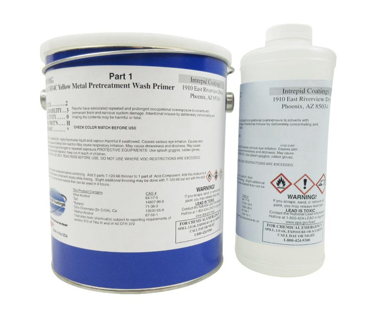 Military Specification MIL-C-8514C Yellow Metal Pre-Treatment 2-Part Wash Primer Gallon Kit