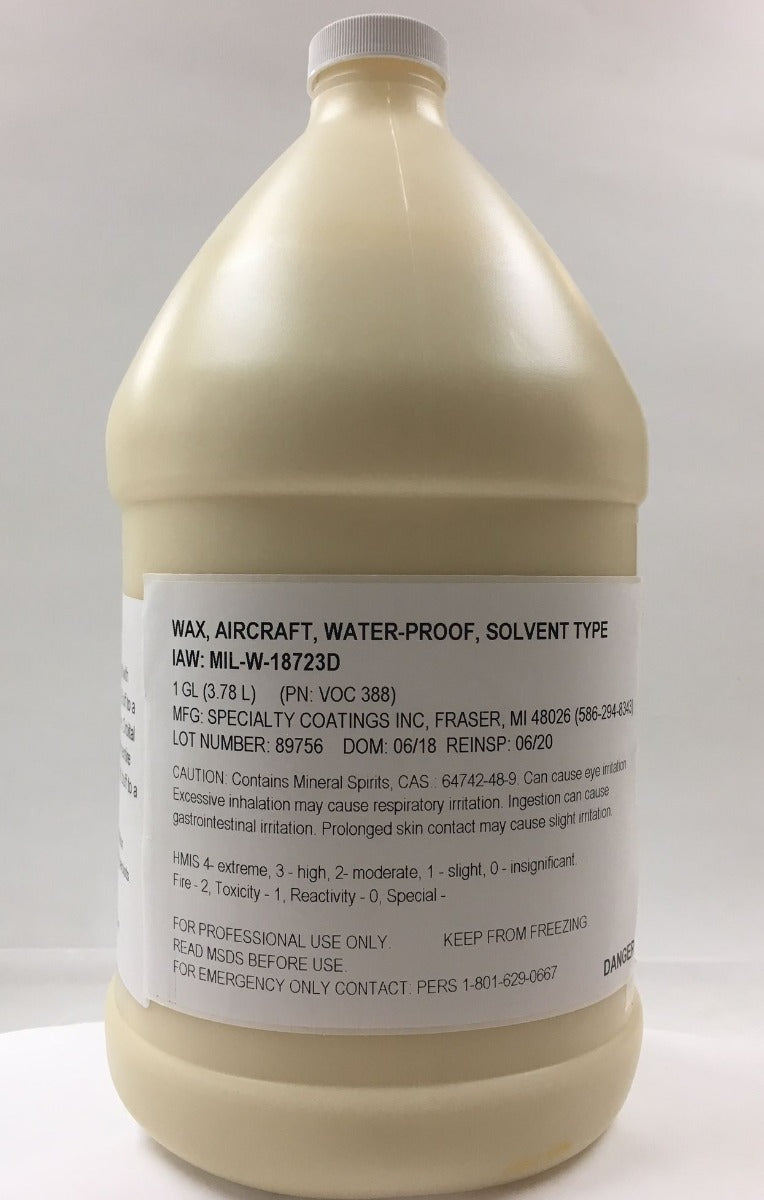 MIL-W-18723 WAX, AIRCRAFT, WATERPROOF, SOLVENT TYPE